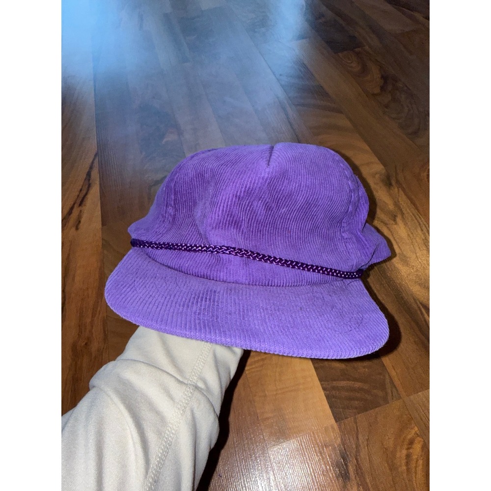 AmaPro Corduroy Hat Mens OSFA Purple‎ Vintage Rope Snapback Cap